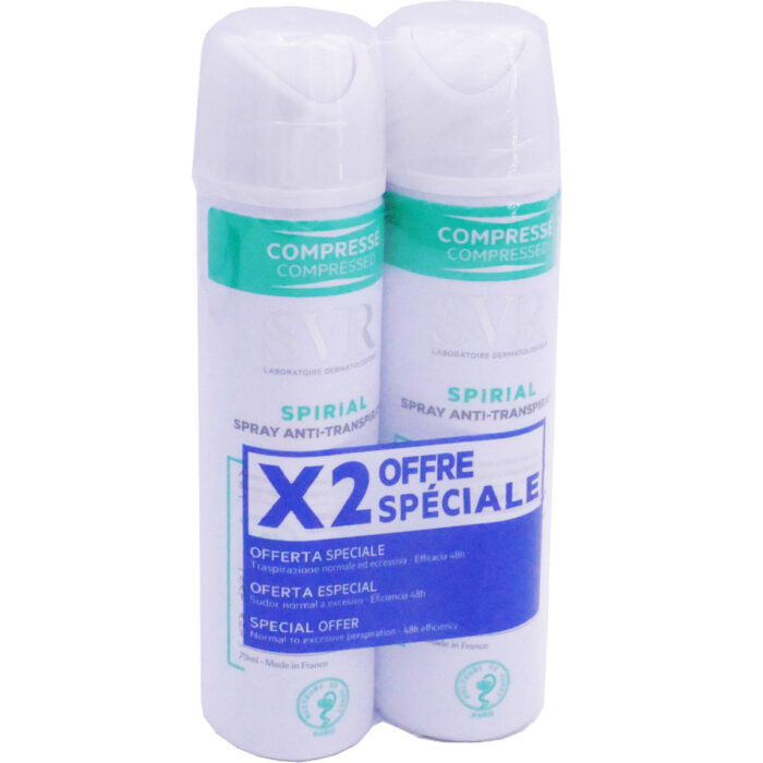 SVR SPIRIAL SPRAY ANTI-TRANSPIRANT 2X 75ML
