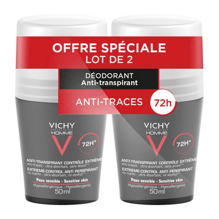 VICHY HOMME DEODORANT CONTROLE EXTREME LOT DE 2X50ML – Image 2