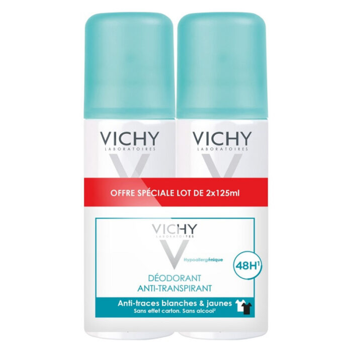 VICHY DEODORANT ANTI TRANSPIRANT 48H 2X125ML – Image 2
