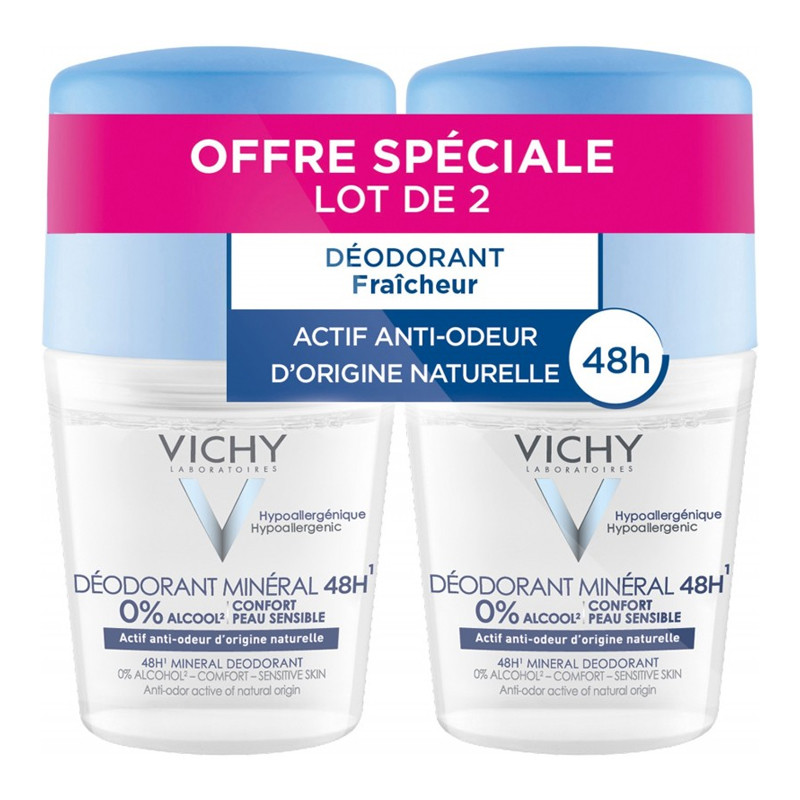 VICHY DEODORANT MINERAL BILLE LOT DE 2x50 ML – Image 2