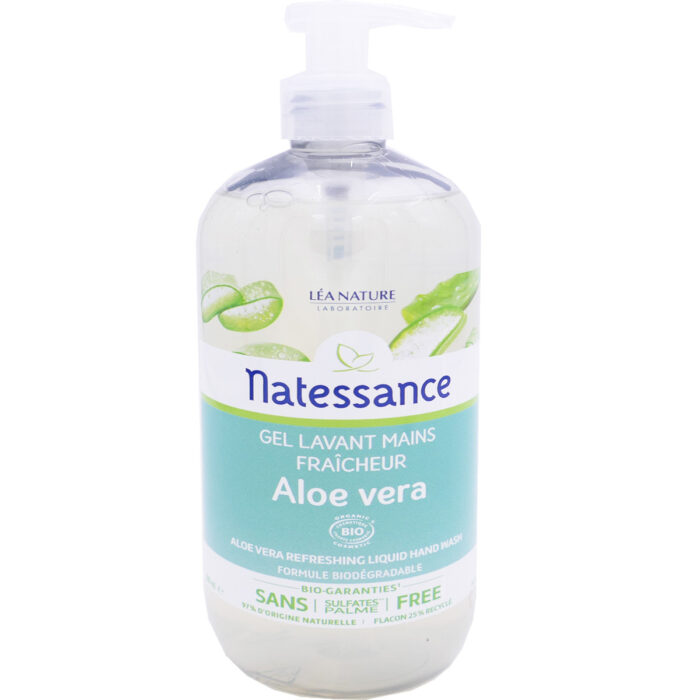NATESSANCE GEL LAVANT MAINS ALOE VERA 500 ML