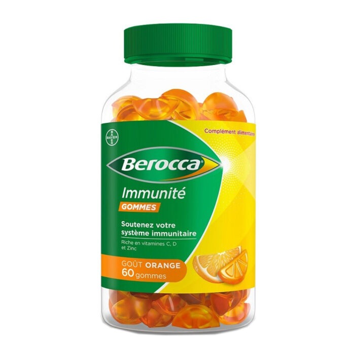 BEROCCA IMMUNITE GOUT ORANGE 60 GOMMES
