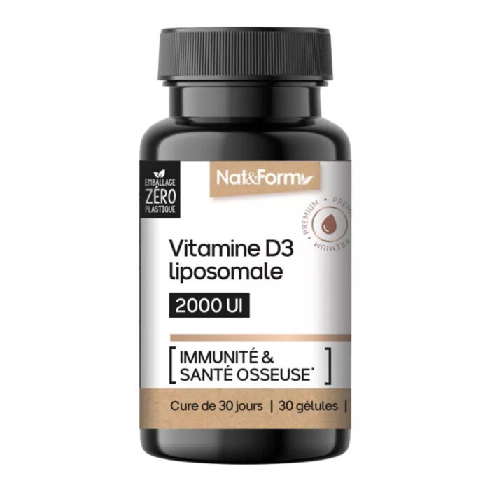 NAT & FORM VITAMINE D3 LIPOSOMALE 2000UI 30 GELULES