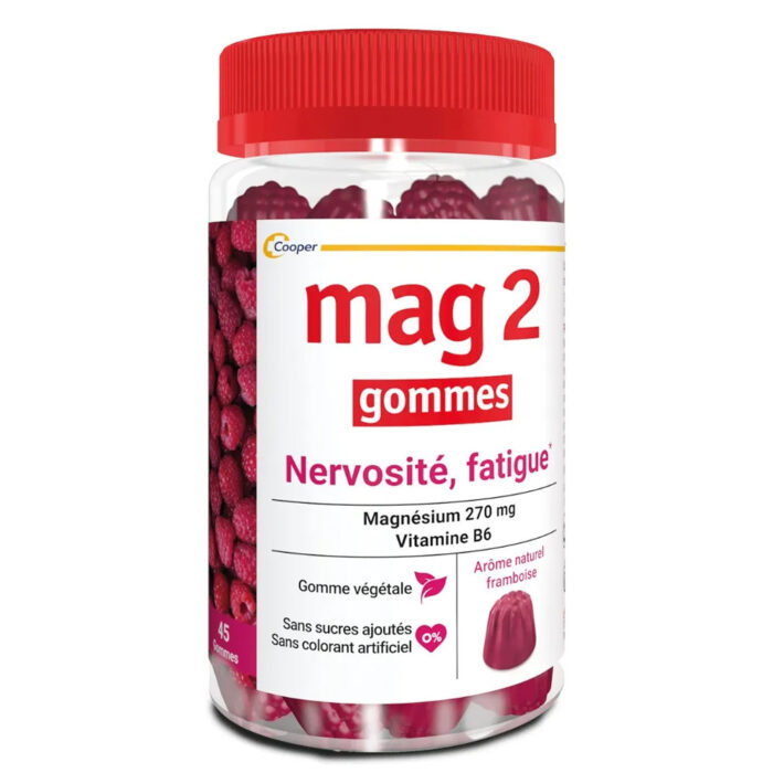 MAG 2 GOMMES AROME FRAMBOISE 45 GOMMES
