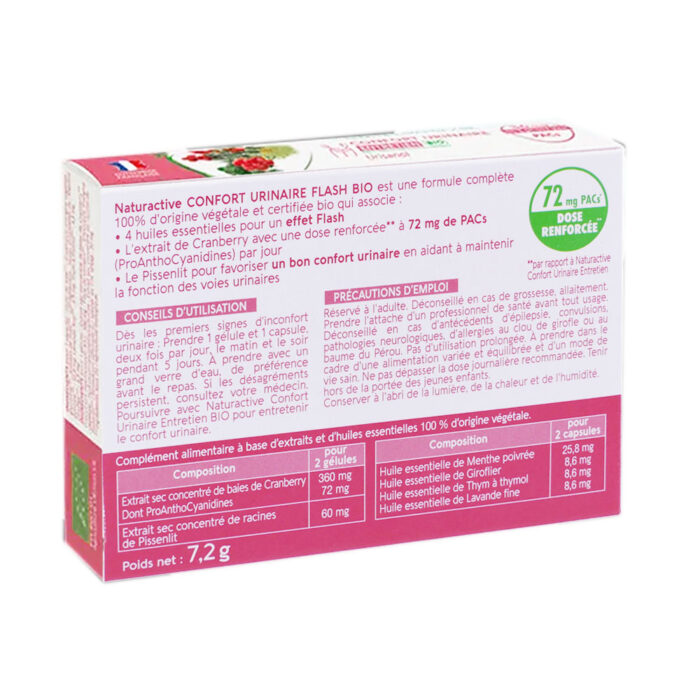 NATURACTIVE URINASOL FLASH CRANBERRY BIO 10 GELULES + 10 CAPSULES – Image 2