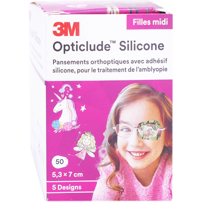 3M OPTICLUDE SILICONE PANSEMENTS ORTHOPTIQUES FILLE X50