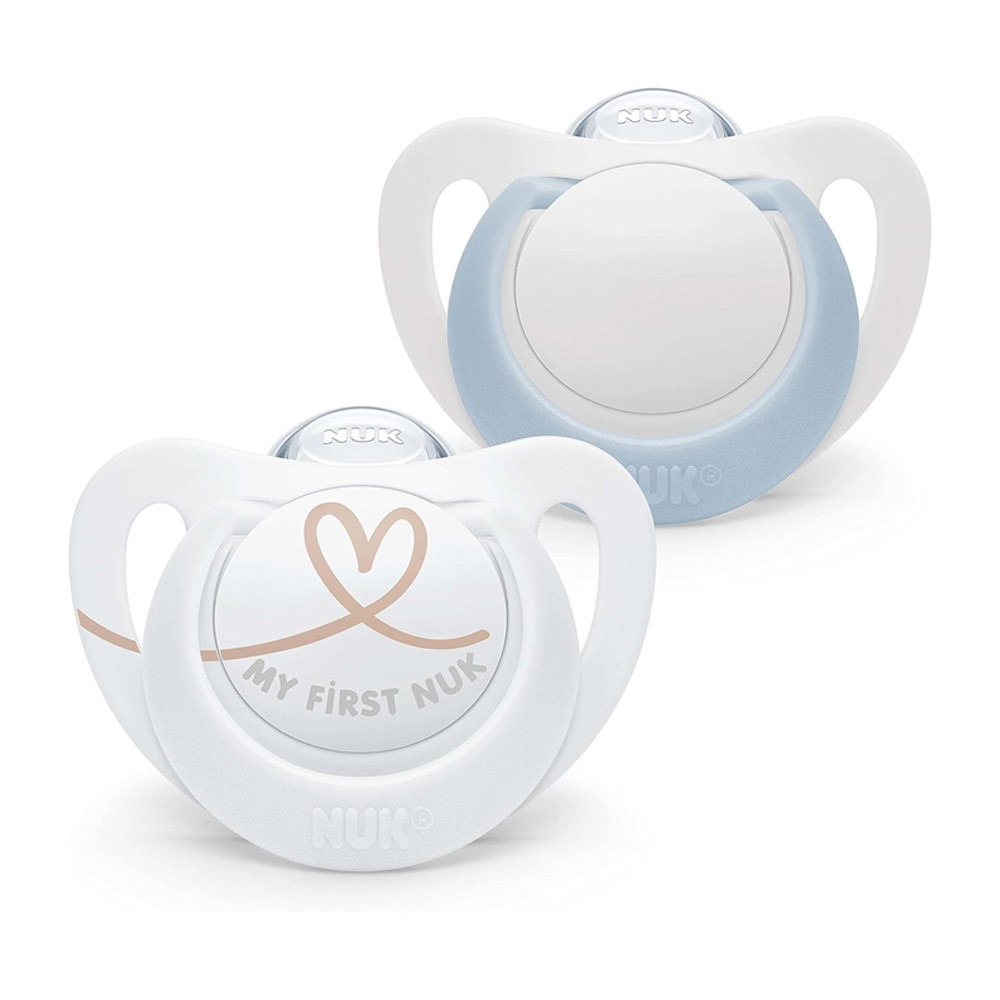 NUK STARLIGHT SUCETTE SILICONE 0-2 M OIS LOT DE 2 SUCETTES – Image 3