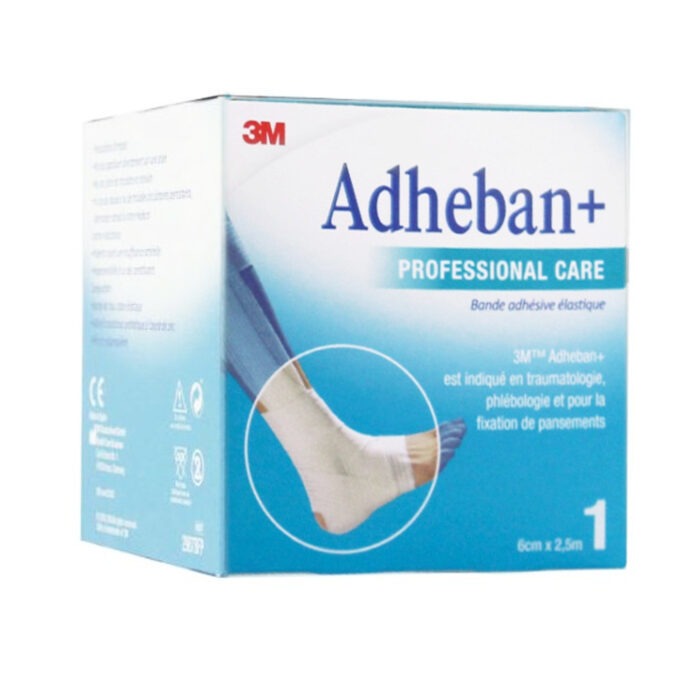 ADHEBAN BANDE ADHESIVE ELASTIQUE 6CMx 2,5M BLANCHE