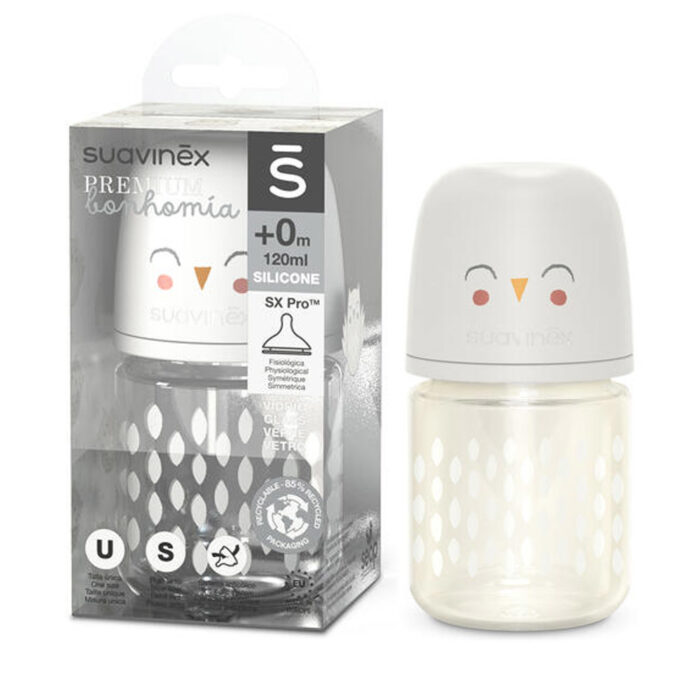 SUAVINEX BIBERON VERRE +0M 120 ML BEIGE
