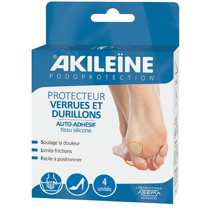 AKILEINE PROTECTEUR VERRUES ET DURILLONS 4 UNITES