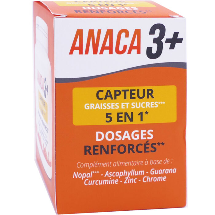 ANACA 3+ CAPTEUR DE GRAISSES ET SUCRES 5 EN 1 120GELULES