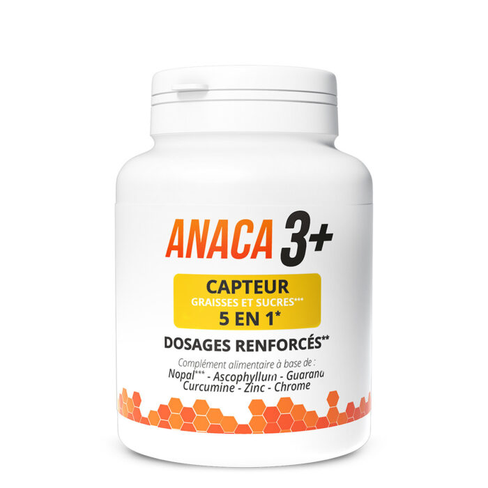 ANACA 3+ CAPTEUR DE GRAISSES ET SUCRES 5 EN 1 120GELULES – Image 2