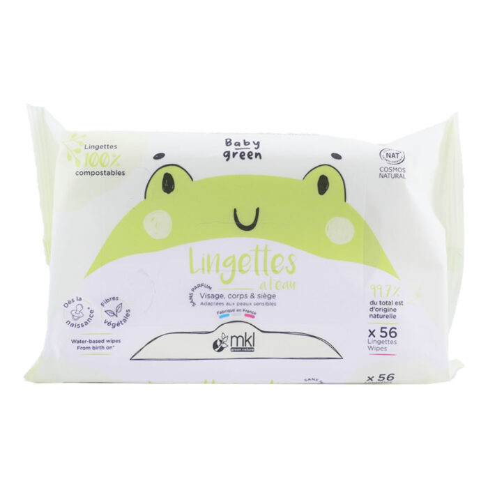 MKL BABY GREEN LINGETTES A L'EAU 56 LINGETTES