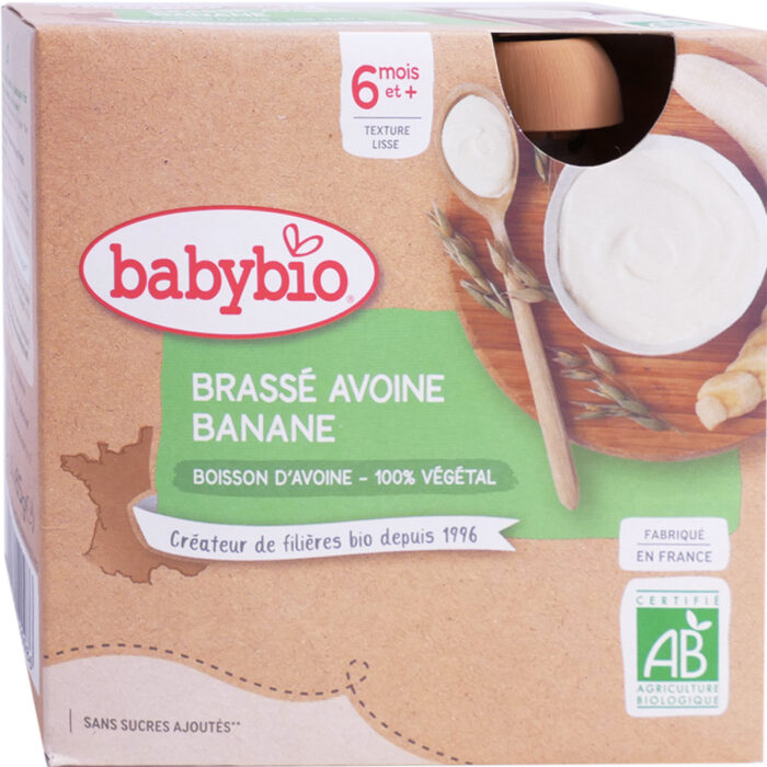 BABYBIO GOURDES BIO BRASSE AVOINE BANANE 4X85G