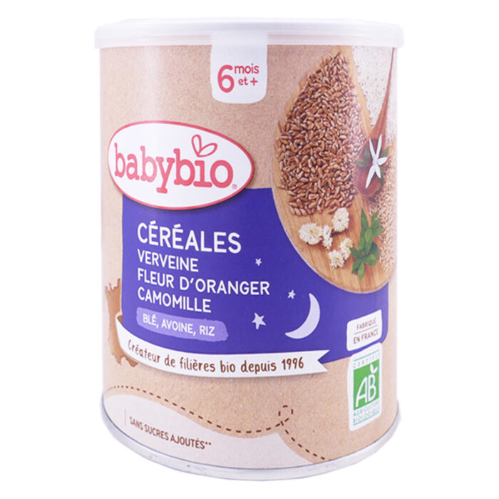 BABYBIO CEREALES VERVEINE FLEUR D'ORANGER CAMOMILLE BIO 6 MOIS+ 220G
