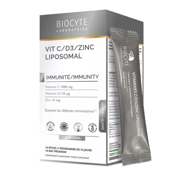 BIOCYTE VIT C / D3 / ZINC LIPOSOMAL IMMUNITE 14 STICKS
