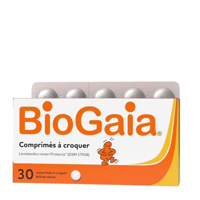 BIOGAIA 30 COMPRIMES A CROQUER AROME CITRON