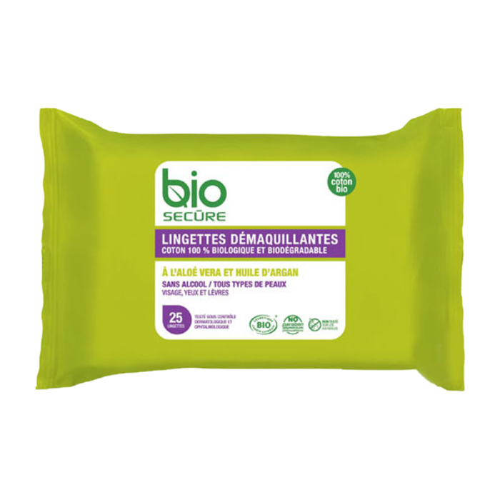 BIO SECURE 25 LINGETTES DEMAQUILLANTES