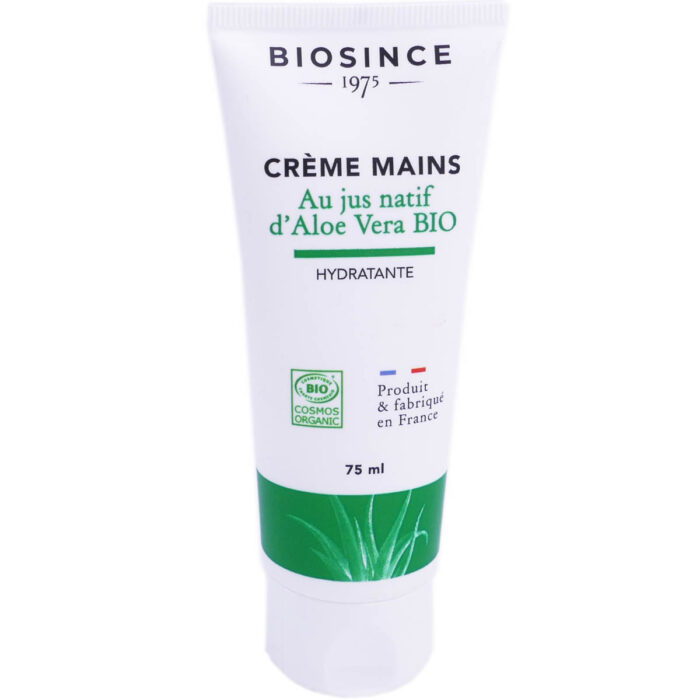 BIOSINCE CREME MAINS JUS D'ALOE VERA BIO 75ML