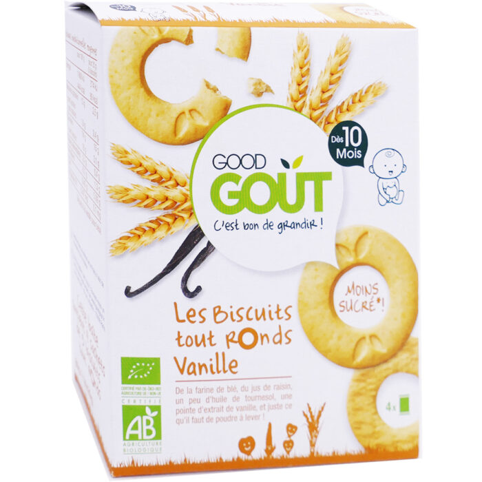 GOODGOUT BISCUITS RONDS VANILLE 4X20G
