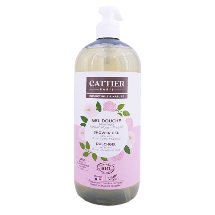 CATTIER GEL DOUCHE ALOE VERA BIO 1L – Image 3