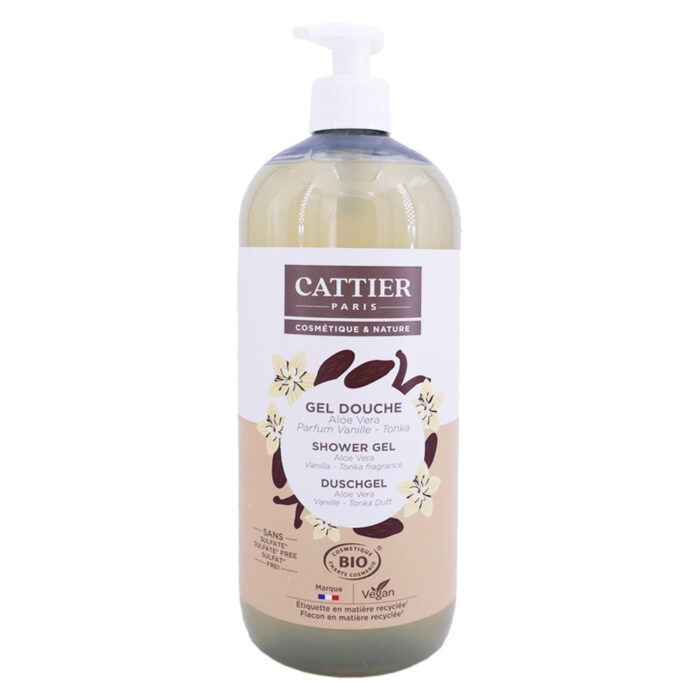CATTIER GEL DOUCHE ALOE VERA BIO 1L – Image 4
