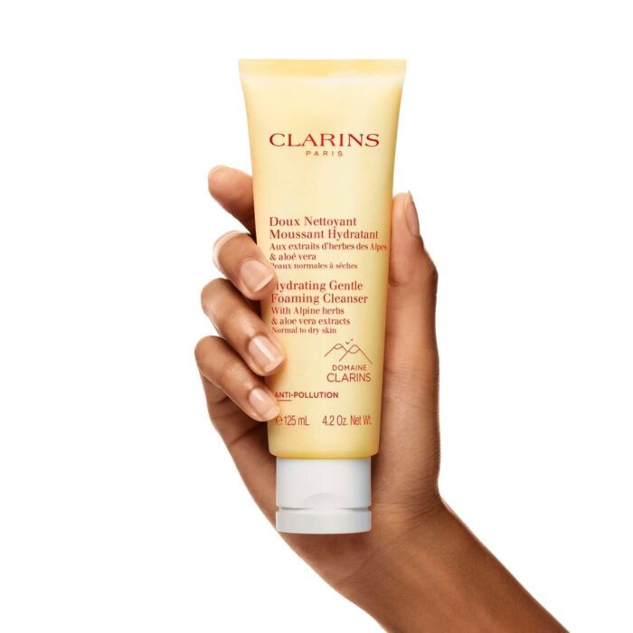 CLARINS DOUX NETTOYANT MOUSSANT HYDRATANT PEAUX NORMALES A SECHES 125ML – Image 3