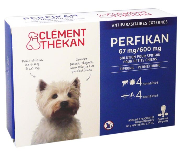 CLEMENT THEKAN PERFIKAN 67MG CHIEN 4 PIPETTES 1.1ML