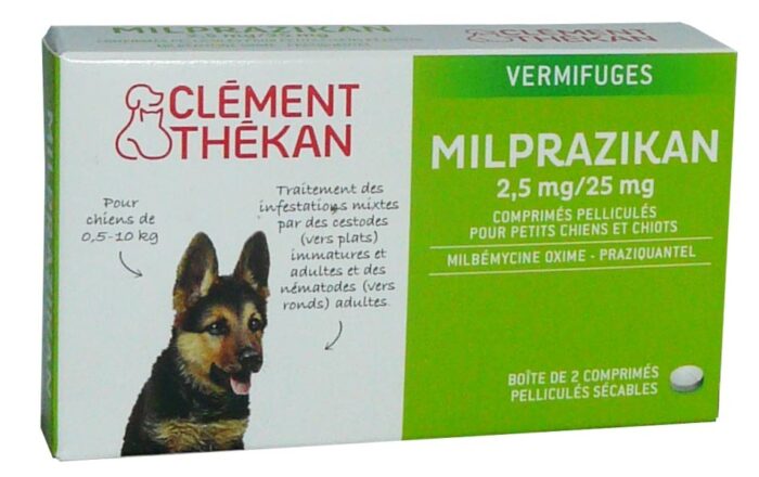 CLEMENT THEKAN VERMIFUGES MILPRAZIKAN CHIEN 0.5 - 10KG