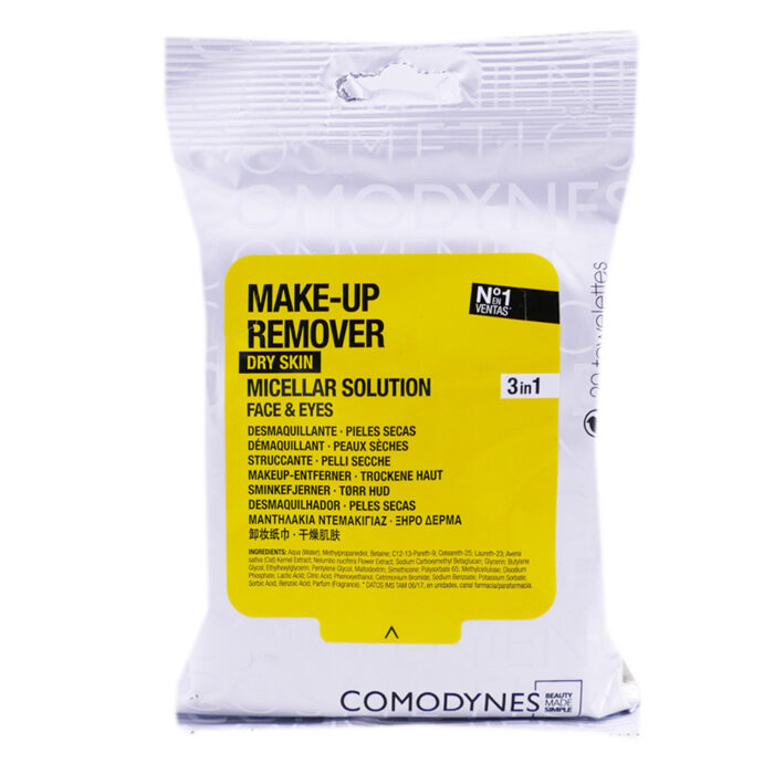 COMODYNES DÉMAQUILLANT PEAUX SECHES 20 LINGETTES