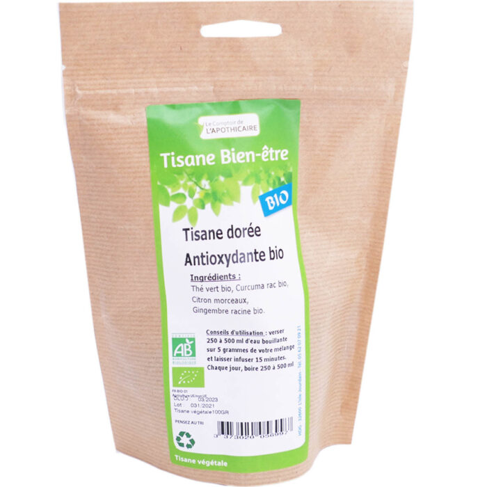 LE COMPTOIR DE L'APOTHICAIRE TISANE DOREE ANTIOXYDANTE BIO100G