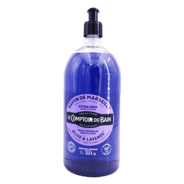 LE COMPTOIR DU BAIN SAVON DE MARSEILLE OLIVE & LAVANDE 1L