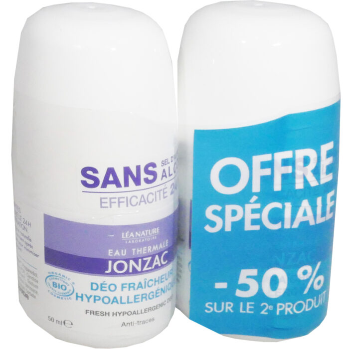 JONZAC DEODORANTS OFFRE X2 50 ML ANTI-TRACES