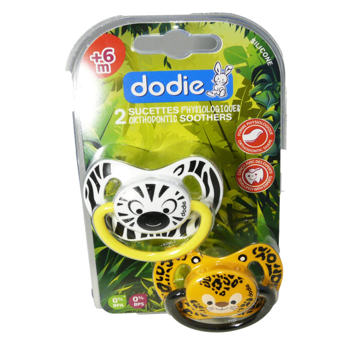 DODIE SUCETTES PHYSIOLOGIQUES ORTHODONTIC SOOTHERS +6M LOT DE 2