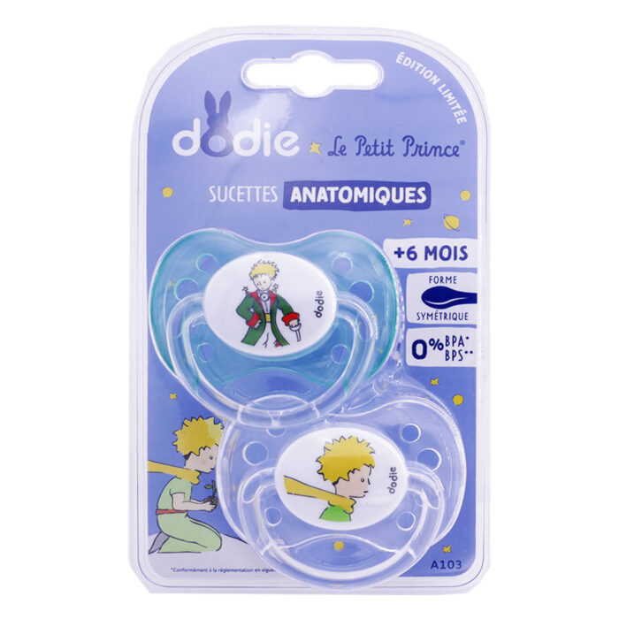 DODIE SUCETTES ANATOMIQUES LE PETIT PRINCE +6 MOIS LOT DE 2