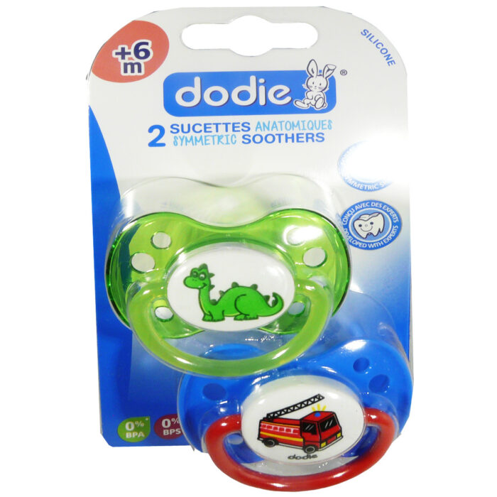 DODIE SUCETTES ANATOMIQUES +6MOIS LOT DE 2
