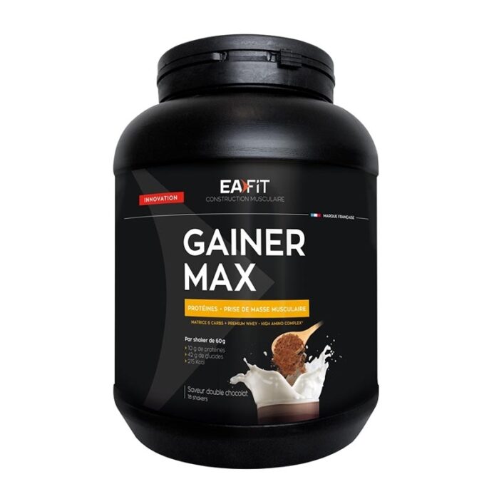 EAFIT GAINER MAX PROTEINES MASSE MUSCULAIRE SAVEUR DOUBLE CHOCOLAT 1.1 KG