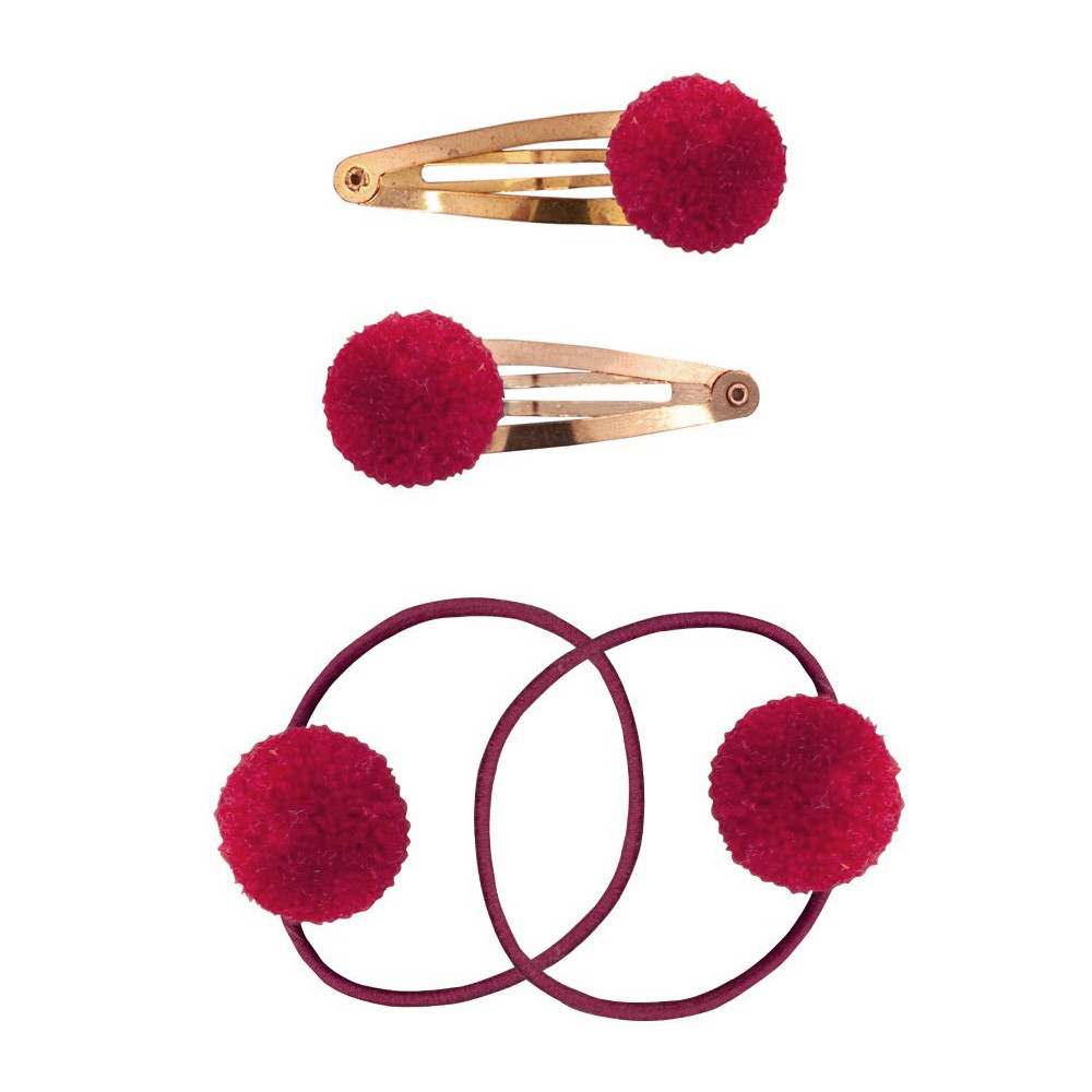 GLOBAL AFFAIRS ACCESSOIRES CHEVEUX POMPONS – Image 2