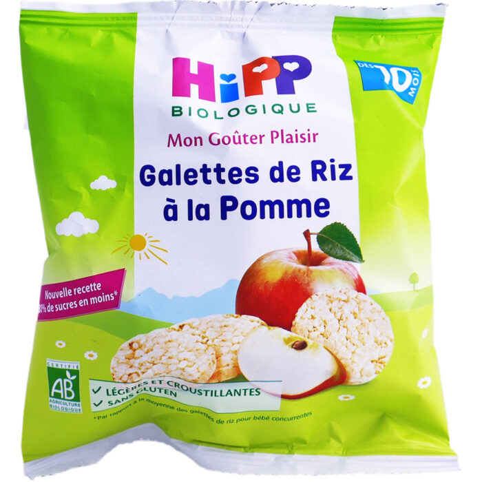 HIPP BIOLOGIQUE GALETTE DE RIZ A LA POMME 30G