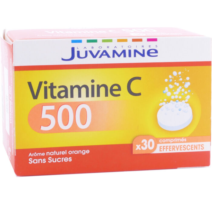 JUVAMINE VITAMINE C 500 ARÔME NATUREL ORANGE 30 COMPRIMES