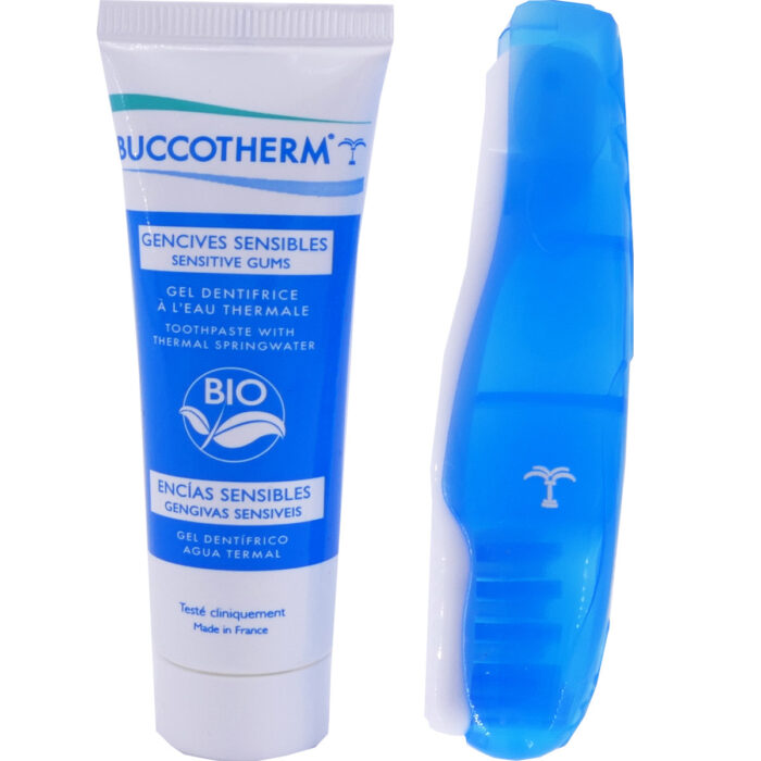 BUCCOTHERM KIT VOYAGE DENTIFRICE 25ML + BROSSE A DENTS PLIABLE