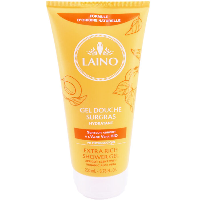 LAINO GEL DOUCHE SURGRAS 200ML SENTEUR ABRICOT ALOE VERA BIO