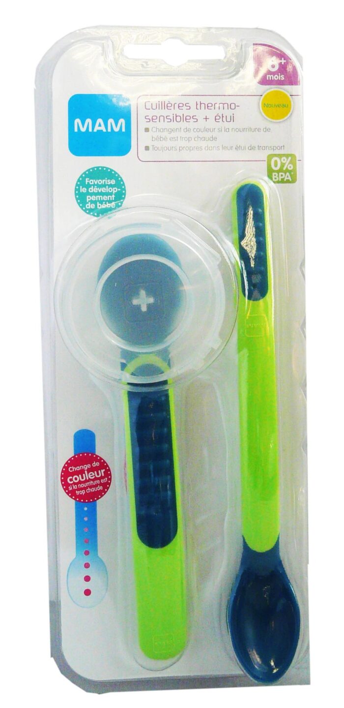 MAM CUILLERES THERMOSENSIBLES + ETUI