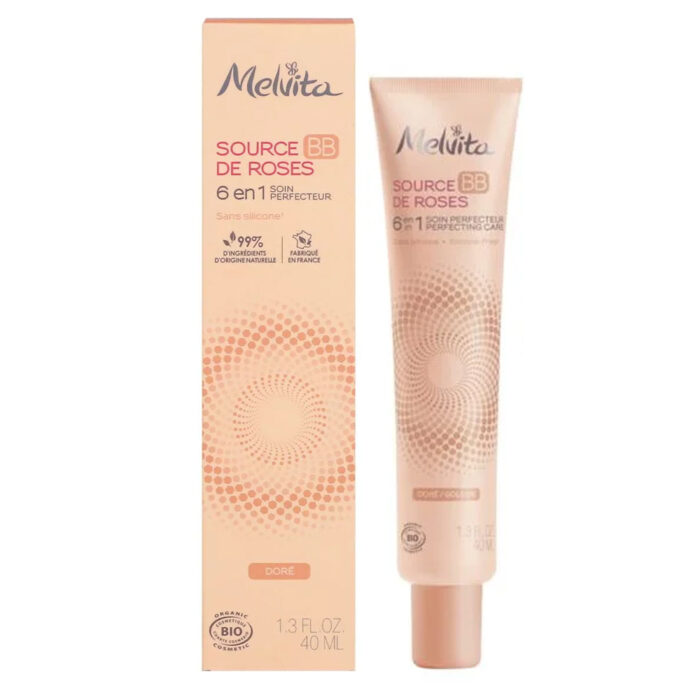 MELVITA SOURCE DE ROSES BIO 6 EN 1 BB CREME DORE 40ML