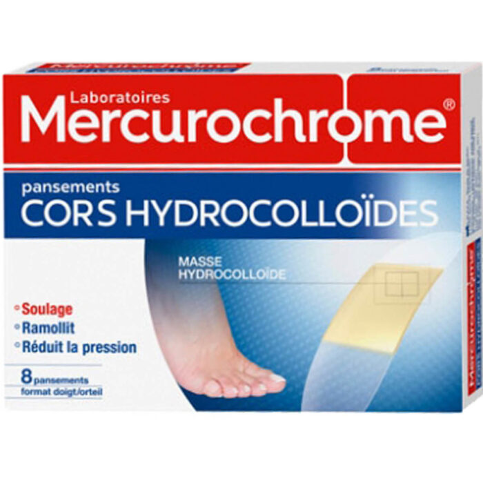 MERCUROCHROME CORS HYDROCOLLOIDES 8 PANSEMENTS
