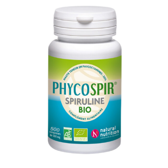 NATURAL NUTRITION PHYCOSPIR SPIRULINE BIO 500 COMPRIMES