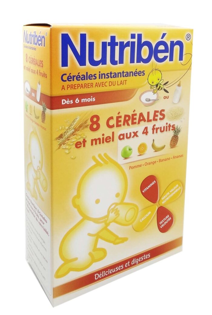NUTRIBEN 8 CEREALES MIEL AUX 4 FRUITS 300G
