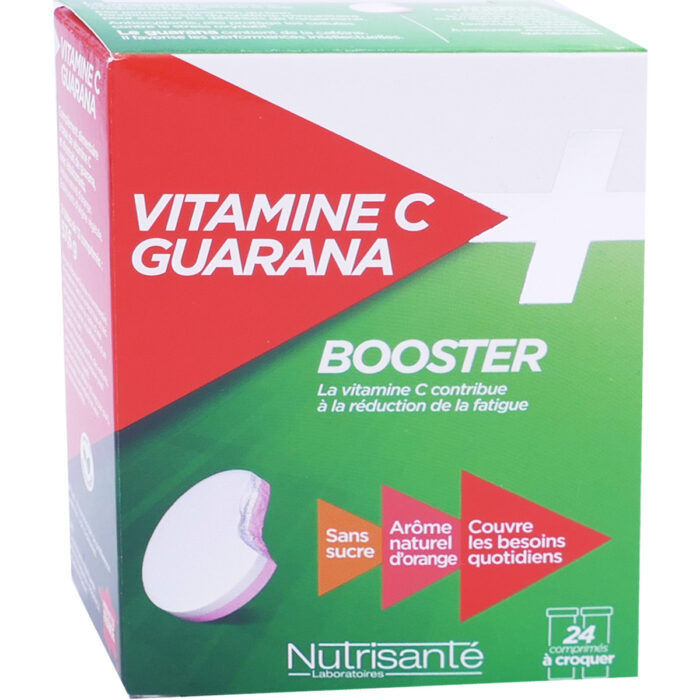 NUTRISANTE VITAMINE C GUARANA BOSSTER 24 COMPRIMES A CROQUER