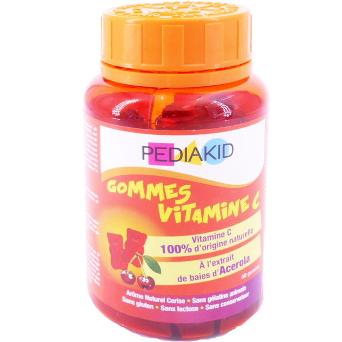 PEDIAKID 60 GOMMES VITAMINE C ARÔME NATUREL CERISE