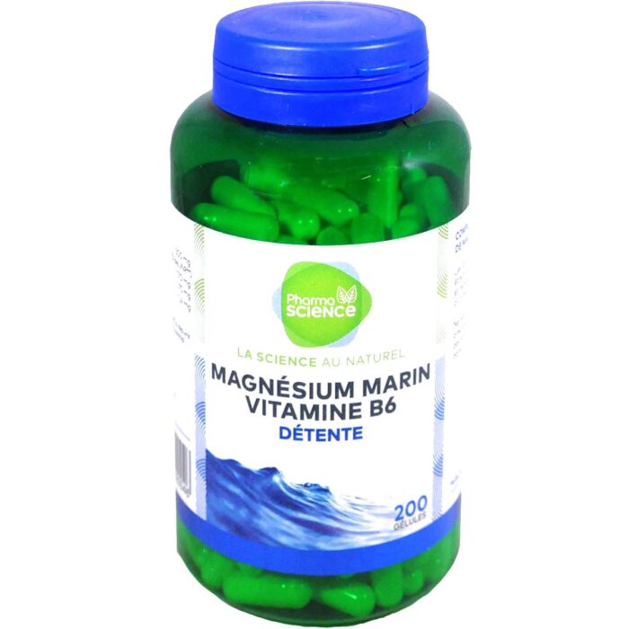 PHARMASCIENCE MAGNESIUM MARIN VITAMINE B6 200 GELULES